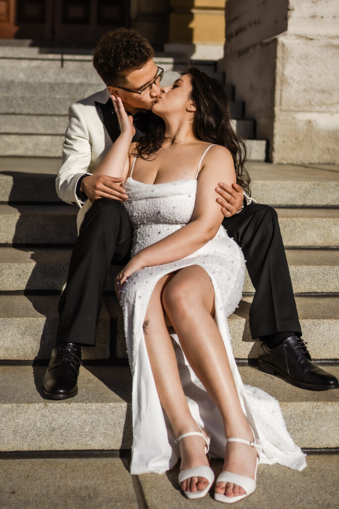 Engagement photos Iowa State Capitol Des Moines Iowa
