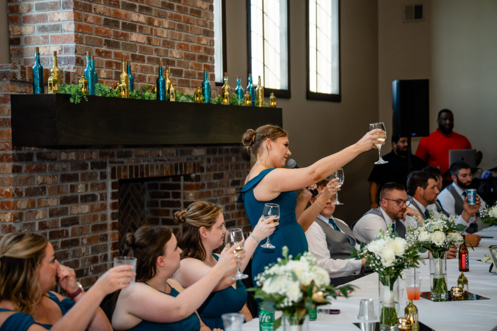 Wedding reception at Bluebird Hill Iowa wedding venue