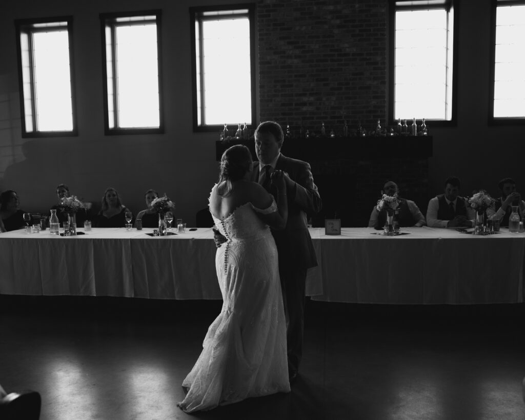 Wedding reception at Bluebird Hill Iowa wedding venue